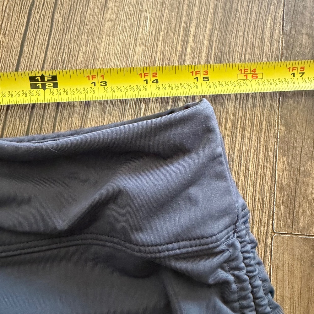 Athleta Splash Swim Skirt Womens Medium Gray Ruched Side Cinch Athletic Poolside - Picture 7 of 14